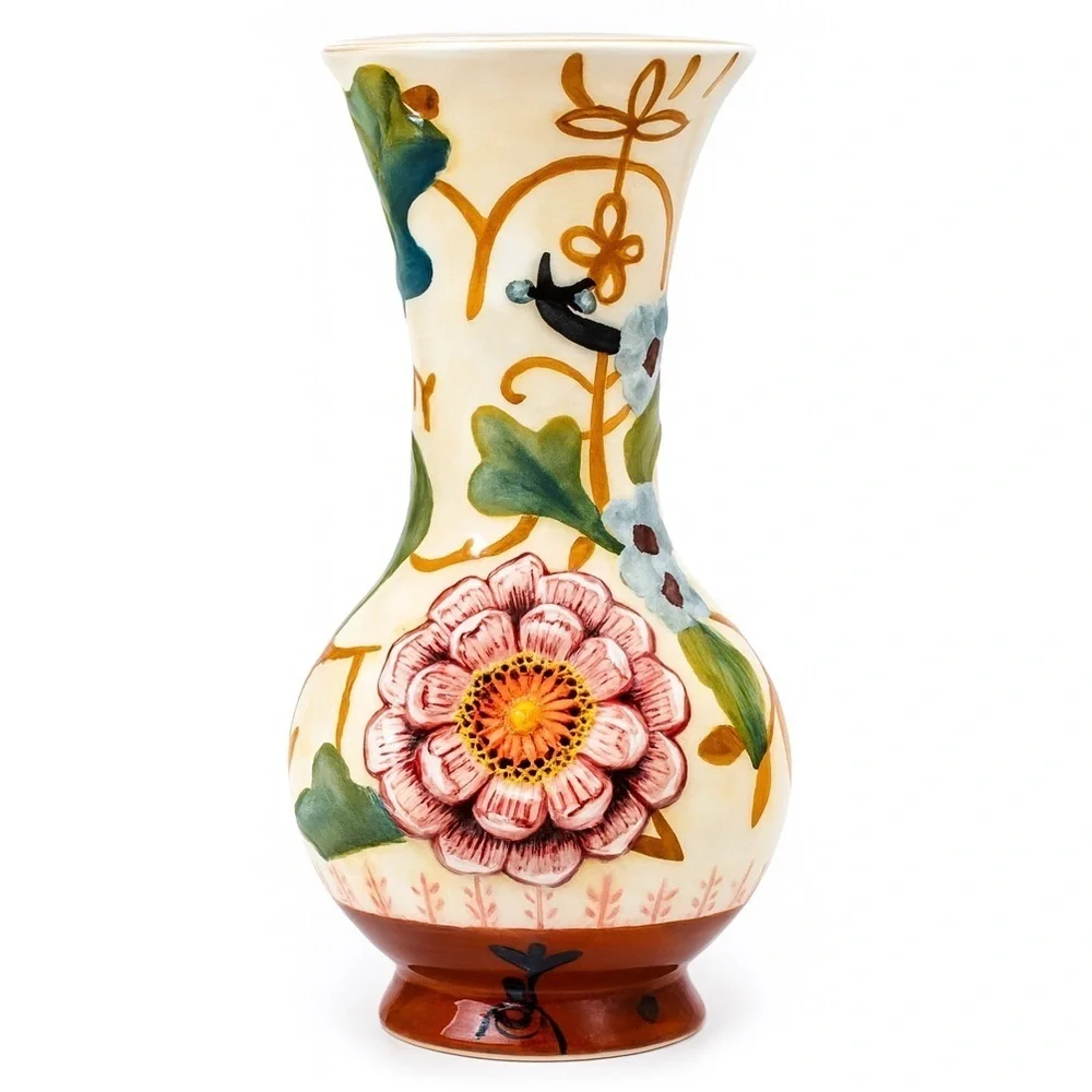 Tracy Porter Hand Painted Ceramic Vase